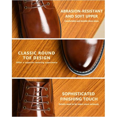 Size 44....Men's Dress Shoes Comfort Soft Men Oxford Superior Flexural Leather Fashion Dress Sneakers Business Casual Derby Shoe