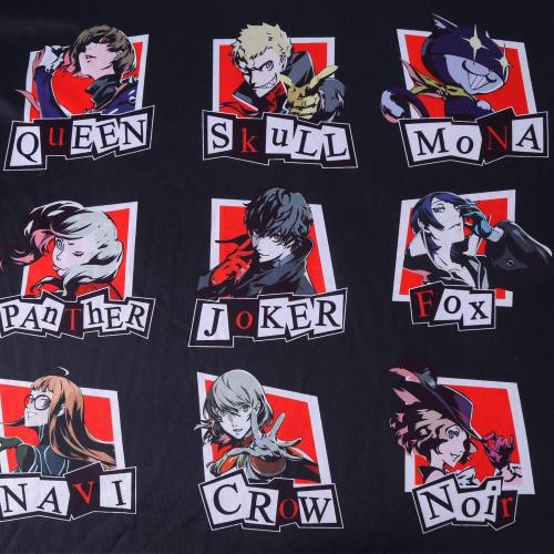 Persona 5 Shirt P5 Mens Womens Boys Girls Short SleeveT-Shirt (3XL)