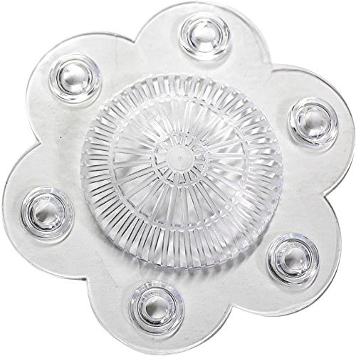 Hair Catcher Drain Cover – 5 Dome-Shaped Soft PVC with 6 Suction Cups – Clear Hair Stopper for Shower & Bathtub Drains – Prevents Clogs Without Blocking Water Flow