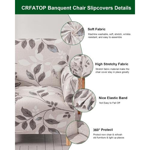 CRFATOP Stretch Mid Century Modern Armchair Slipcover 1-Piece Accent Chair Covers with Arms Soft Chair Slipcovers for Living Room Armchair Furniture Protector Office Reception Reading Sofa,A19