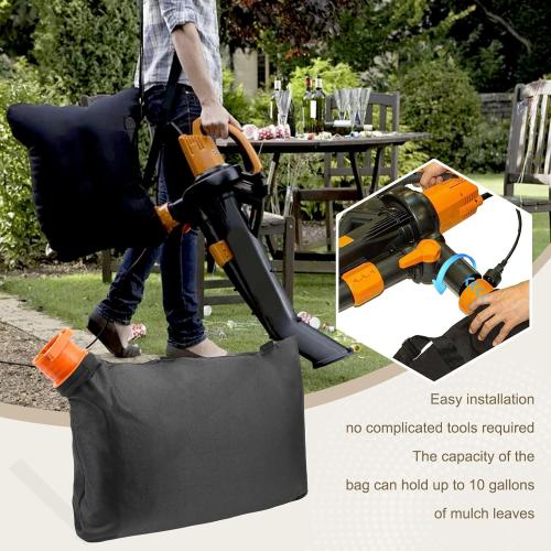 50026858 Trivac Leaf Collection Bag WGBAG500 Compatible with Worx WG502 WG508 WG505 WG509 WG500 WG501 Leaf Blower. Replacement Leaf Blower Vacuum Vac Shoulder Bag