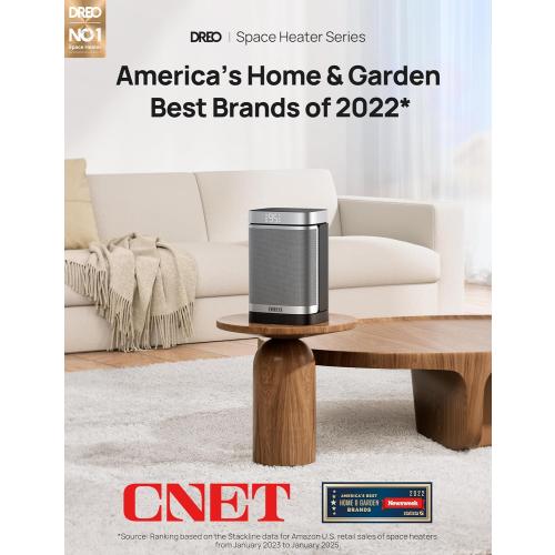 Dreo Space Heater, 1500W Portable Electric Heaters for Indoor Use, PTC Ceramic Heater for Office with Remote, Thermostat, 70°Oscillation, 12H Timer, 5 Modes, Safe Quiet Room Heater for Bedroom