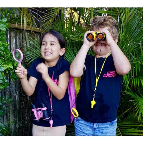 Adventure Kidz - Outdoor Exploration Kit, Children’s Toy Binoculars with Case, Flashlight, Compass, Fox Whistle, Magnifying Glass, Backpack. Great Gift Set for STEM, Pretend Play. Age 3
