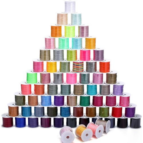 70 Rolls Nylon String for Bracelets 70 Colors Chinese Knotting Cord 0.8mm Nylon Trim Cord Beading String Thread for Kumihimo Jewelry Making Friendship Necklace Macrame DIY Craft, 1540 Yards Total