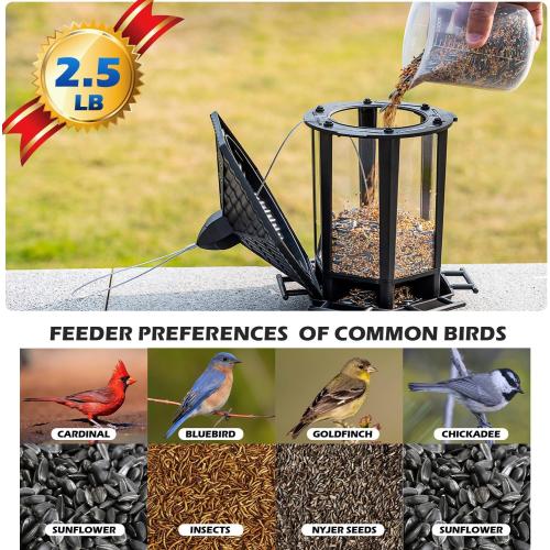 Birdream 2 Pack Bird Feeders for Outdoor Hanging, Retro Pagoda Design Fun Installation Bird Feeder, Attracting Wild Birds Chickadees Goldfinches Cardinals Finches and Sparrows