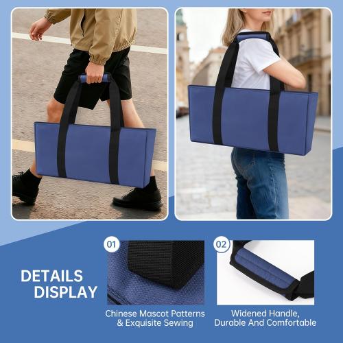 American Mahjong Tile Set Include 166 Tiles 4 All-in-One Mahjong Racks/Pushers with Fabric Carrying Bag Complete Mahjong Game Set (Blue Bag)