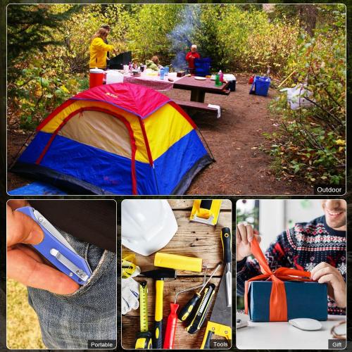 Pocket Folding EDC Knife: 3.14 D2 Steel Satin Sharp Blade, G10 Scales, Crossbar Axis Lock, Reversible Clip, Great Gifts for Men Women Camping Hiking Outdoor, Blue