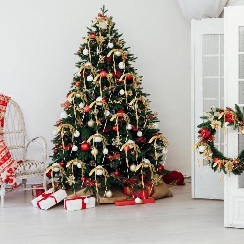 24Pcs Christmas Bows 5 x 7 Inch Velvet Bows for Christmas Tree 3/8 Inch Wide Christmas Tree Bows Vintage Velvet Ribbon (Khaki)