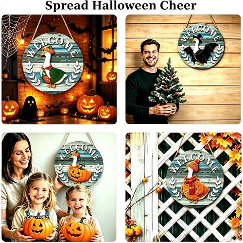 Animal-Shaped Round Interchangeable Welcome Sign, Interchangeable Door Sign with Magnetic Accessories & Detachable Hats and Clothes, Interchangeable Seasonal Decor for Easter, Valentines Day (Blue, MZ986A)