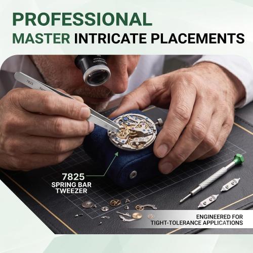 7825 Spring Bar Tweezers: Watch Spring Bar Tool with Replacement Tips