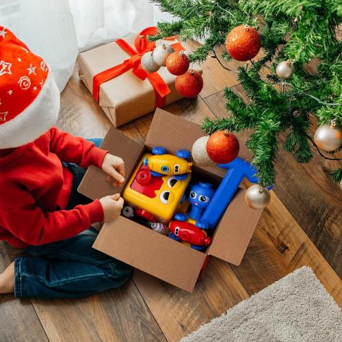 LiKee Balloon Powered Toys Monster Face Pump for 3  Years Old Boys Girls, Car Racers Birthday Party Supplies Preschool Educational Science STEM Toys with Manual Balloon Pump for Kids