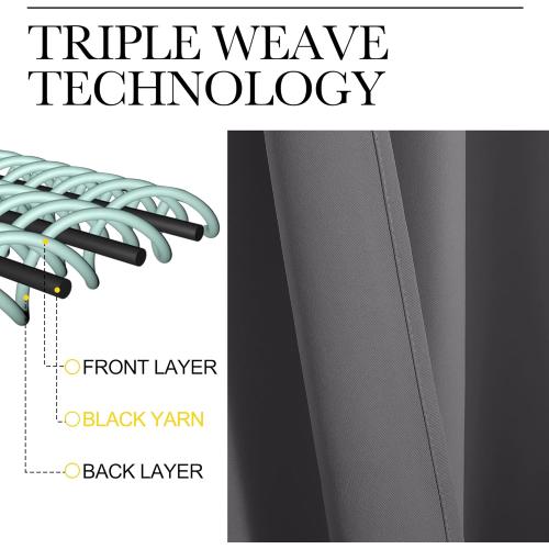 NICETOWN Light Reducing Curtain Panels Window Draperies - (Grey Color) 52x84 inch, 2 Pieces, Insulating Room Darkening Drapes for Bedroom