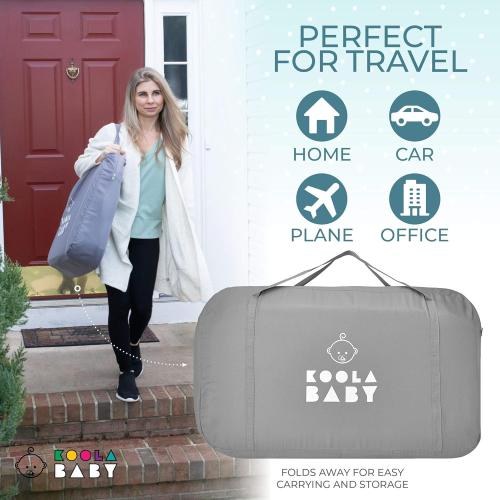 KoolerThings 3 in 1 Baby Bassinet, Bedside Sleeper, & Playpen, Easy Folding Portable Crib (Grey)- KoolaBaby (Bassinet)
