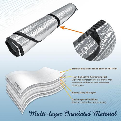 YelloPro Custom Fit Reflective Front Windshield Sunshade for 2022 2023 2024 2025 2026 Hyundai Tucson, Hybrid, SUV, Sun Protection UV Reflector Accessories [Made in USA]