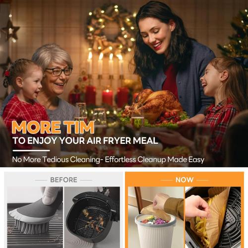 Small Air Fryer Liners Disposable 2 Qt for COSORI 2.1 Qt Air Fryer, Parchment Paper Baking Sheet Mini Air Fryer Liners