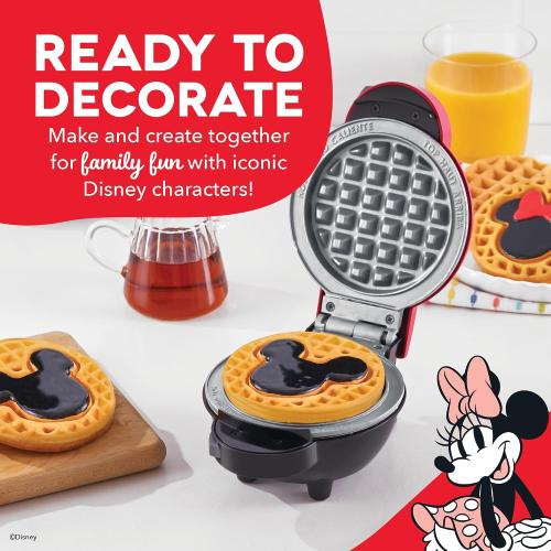 Dash MultiMaker Mini System Removable Plate Set - Ceramic, Nonstick Replacement Plates for Fun-Shaped Waffle Breakfast - Waffle Maker Not Included - 4-Inch - Two-Pack - Mickey & Minnie