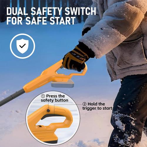 Cordless Snow Shovel Compatible with DeWalt 20V MAX Battery (NO Battery) 12 Wide & 7 Deep Cordless Snow Blower &10-Inch Polyurethane Auger, Directional Plate for Driveway, Side Walk
