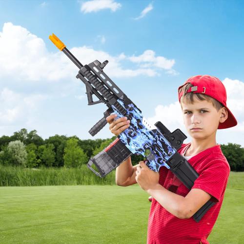 COOLFOX Electric Automatic Toy Gun for Toy Guns Sniper Soft Bullets [Shoot Faster] Burst Soft Bullets Toy Gun for Boys,Toy Foam Blasters & Guns with 100 Toy Sniper Darts for Kids (Blue)