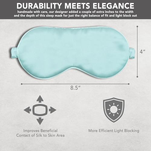 100% 22Momme Mulberry Silk Sleep Mask, Filled with Premium Mulberry Silk, Silk Eye mask for Sleeping Women, Sleep mask for Side Sleepers Perfect fit Adjustable Light Blocking Silk Sleep mask Gift