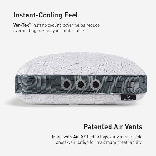 Bedgear Storm Performance Pillow – 2.0 - Cooling Bed Pillow for Hot Sleepers - Medium Firmness Pillow for All Sleep Positions, Washable & Removable Cover - 20 W x 26 L x 5.75 H