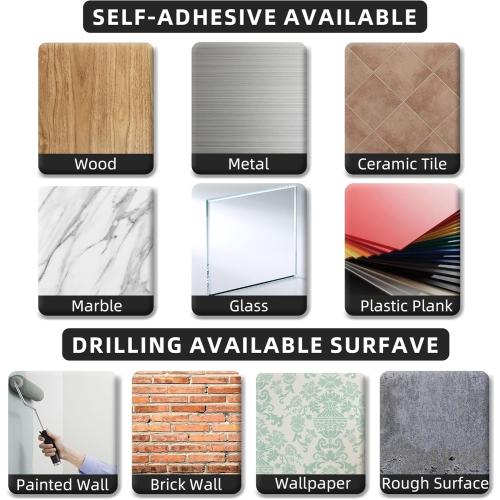 Paper Towel Holder - Self-Adhesive or Drilling, Matte Black | Under-Cabinet or Wall-Mounted | Kitchen Roll Dispenser | Upgraded Aluminum | Lighter Yet Stronger Than Stainless Steel