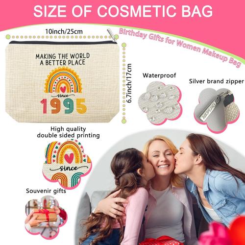 ancpeany Happy 31st Birthday Gifts for Her Women, 1995 Dirty 31 Year Old Birthday Decorations Makeup Bag for Wife, Sister, Best Friend Female, Mothers Day, Christmas Party, Cosmetic Travel Pouch