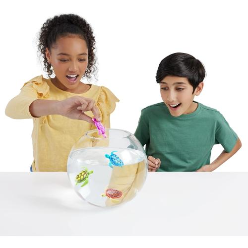 ROBO ALIVE Robo Turtle Robotic Swimming Turtle (Orange   Blue) by ZURU Water Activated, Comes with Batteries, Amazon Exclusive (2 Pack)