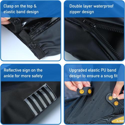 Forest Green Size XL Waterproof Shoe Covers Rain Shoe Cover with Reflector for Men Women