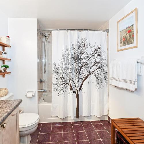 Adjustable Curved Shower Rod, 42-72 inches Extra Wide Shower Curtain Rod, Rust proof, Premium Stainless Steel, Curved Shower Curtain Rod for Bathroom, Need to Drill, Silver