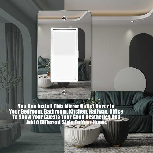 1 Pcs Mirror Light Switch Plates Outlet Covers Durable Wall Plate Acrylic Mirrored Switch Plates And Outlet Covers Decorative Plates