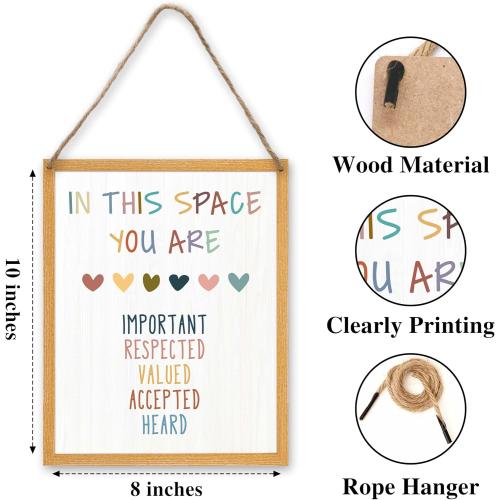 patcate Inspirational Motivational Classroom Wall Hanging Art Decor, Colorful Mental Health Therapy Office Decor, Counseling Office Must Haves (A03)