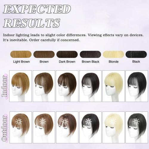 Hair Toppers for Women Real Human Hair-360°3D Topper with Bangs for Thinning Hair Clip in Bangs with Upgraded Silk Base Perfect for Daily Wear,5×10 Black
