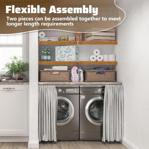 Wire Shelf Covers, Bamboo Wire Rack Covers for Home Kitchen, Office Organization Pantry and Closet (5pcs, 24 W x 16 D)