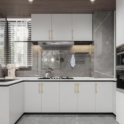 Asidrama 10 Pack 5 Inch(128mm) Brushed Brass Kitchen Cabinet Handles, Gold Cabinet Pulls Kitchen Cabinet Hardware for Cupboard Drawer Pulls