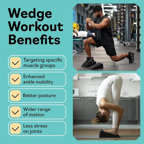Squat Wedge - Squat Wedge Block 960 LBS Capacity - Slant Board for Calf Stretching with 5 Adjustable Angles - Calf Stretcher Slant Board - Yoga Blocks - EPP Material for Ankle Mobility & Physical Therapy
