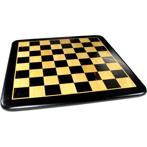 StonKraft Ebony Wooden Chess Board for Professional Chess Players - Appropriate Wooden & Brass Chess Pieces Chessmen Available Separately by Brand (21 x 21)