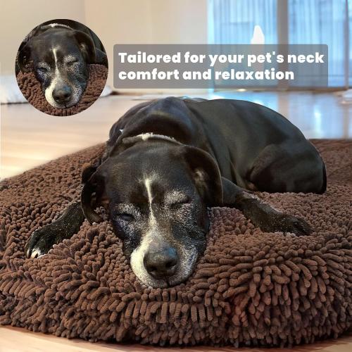 Muddy Mat® Cloud K-9 Bed for Dogs & Cats, Soft & Relaxing Donut Dog Bed, Chenille Material, Removable Cover, Washable