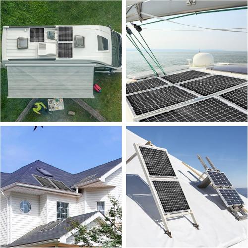 50 Watt 12 Volt Monocrystalline Solar Panel, Outdoor Waterproof Mono Solar Panels for 12V Battery, RV Roof, Boat Charging, Caravan, Car, Homes, and Any Other Off-Grid Applications