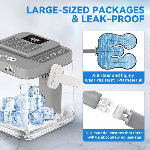 Cold Therapy Machine,Programmable Timer Knee Ice Machine with Silent Pump,Knee Replacement System for Cryotherapy Pain Sports Injuries,Ice Therapy Ankle/Leg/Shoulder/Back/Hip