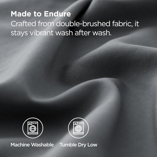 Bedsure Pillow Cases Standard Size Set of 2 - Dark Grey Brushed Microfiber Pillowcases, Super Soft and Cozy Pillow Case Covers with Envelope Closure, Wrinkle, Fade and Stain Resistant, 20x26 Inches