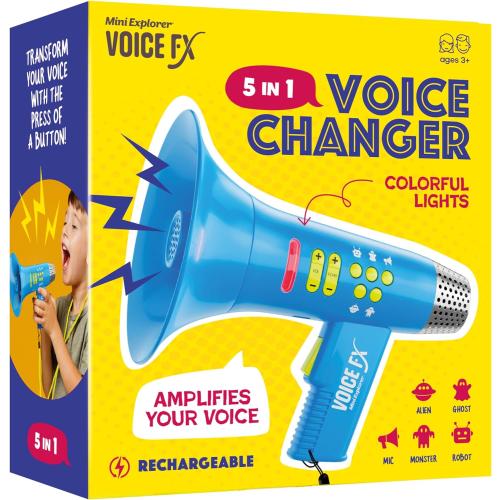 Mini Explorer Voice Changer for Kids for Kids - Voice Changing Device for Boys & Girls Ages 3-8  Olds Birthday Gifts for 3, 4, 5, 7, 8 Year Old Boy - Toys Gift Ideas for Kid, Toddler