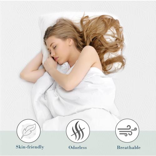 WHITE 3 Inch Queen Size Memory Foam Mattress Topper, Cooling Gel Bed Topper with Removable Cover, Soft & Pain Relief & Breathable, CertiPUR-US & Oeko-Tex Certified