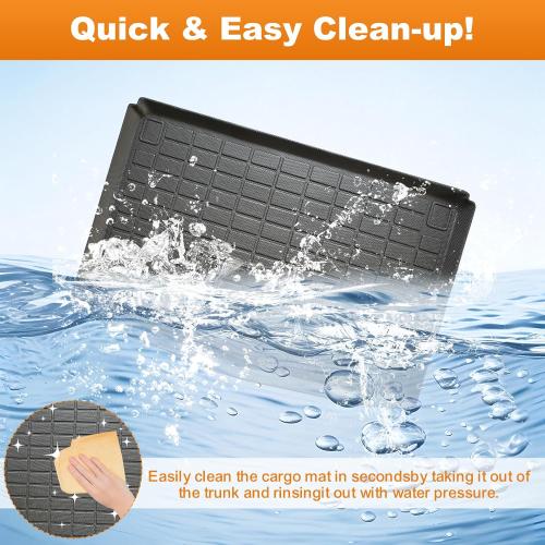 Trunk Liner  All-Weather TPE Material Waterproof Car Cargo Liner Mat, Black