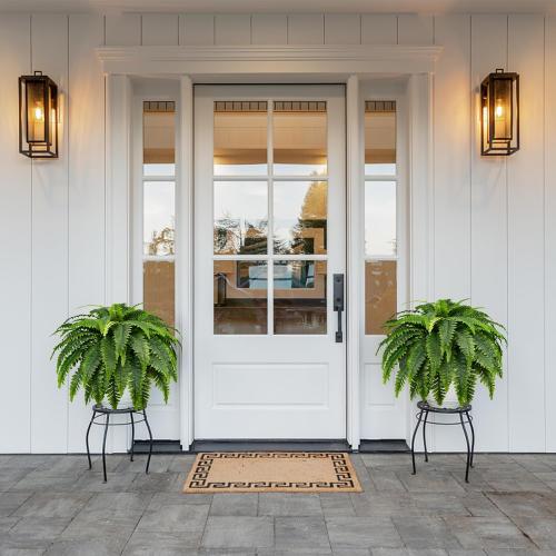 2pack 33 Inch Fake Ferns - Set of 2 Artificial Fern,35 Leaves for Each Bouquet - Indoor/Outdoor Faux Boston Fake Fern Bush Plant for Home, Office, Garden Decoration.33Inch…