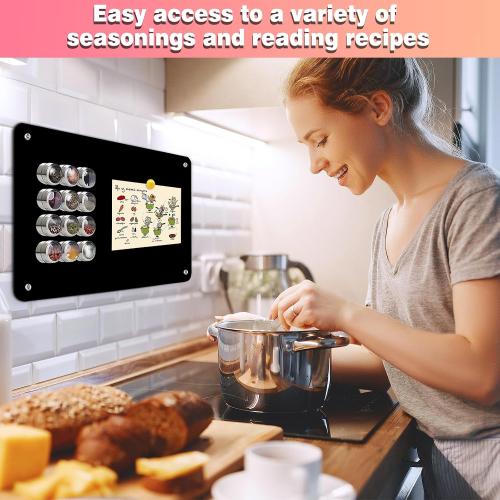4 Pack Black Magnetic Board,17.5 x 11.4 Magnet Bulletin Board to Display Magnetic Notes, Poetry, Photos, Suitable for Wall, Refrigerator, Cabinet etc, Come with 16 Plastic Anchor Bolts and Screws