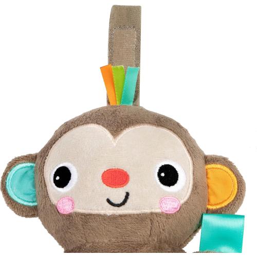 Bright Starts Pull, Play & Boogie Musical Activity Toy for Stroller - Monkey - Unisex, Newborn