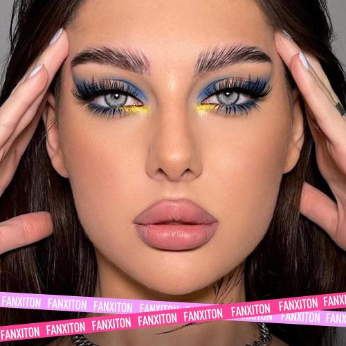 FANXITON DIY Lash Extension Kit Volume Lash Clusters 40D 50D D Curvature Individual Lashes Lash Clusters Kit Thick Eyelash Extension Kit 280 pcs Thin Band Cluster Lashes Lash Bond and Seal Tweezers