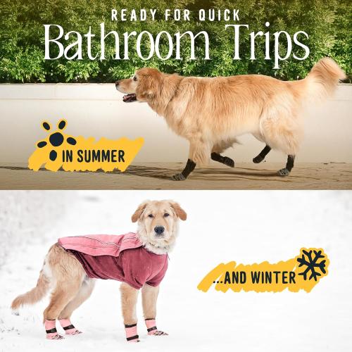 DOK TigerToes Premium Non-Slip Dog Socks for Hardwood Floors - Extra-Thick Grip That Works Even When Twisted - Prevents Licking, Slipping, and Great for Dog Paw Protection (Breezy Blue, Medium)