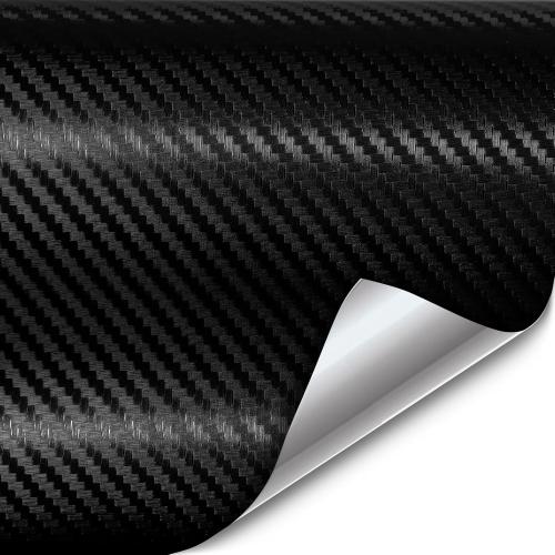 VVIVID XPO Black 3D Carbon Fiber 5ft x 5ft 25sq ft Cast Vinyl Bubble-Free Car Wrap