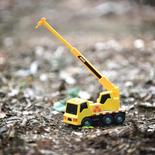 Sunny Days Entertainment Mini Construction Vehicles 3 Pack – Lights and Sounds Pull Back Toy Vehicle | Includes Dump Truck Front End Loader and Crane Truck – Maxx Action